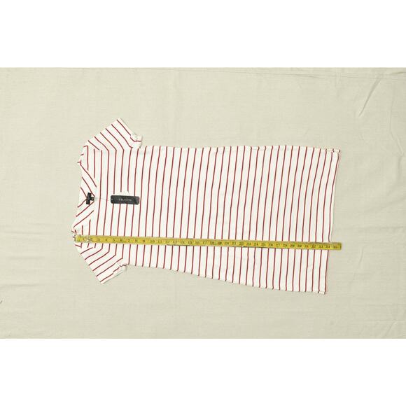 Talbots Women's Shift Dress White Red Petite Size Sp Cotton Short Sleeve NEW - Picture 2 of 8